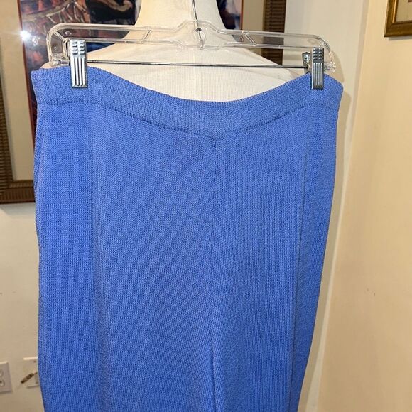 St. John Collection Santana Knit Periwinkle Elegant Blue Women's Pants Size 6 - Picture 10 of 11